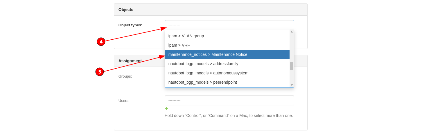 Screenshot: Add Permission Read Only 2