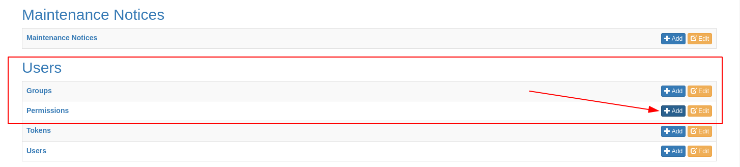 Screenshot: Add Permissions Button