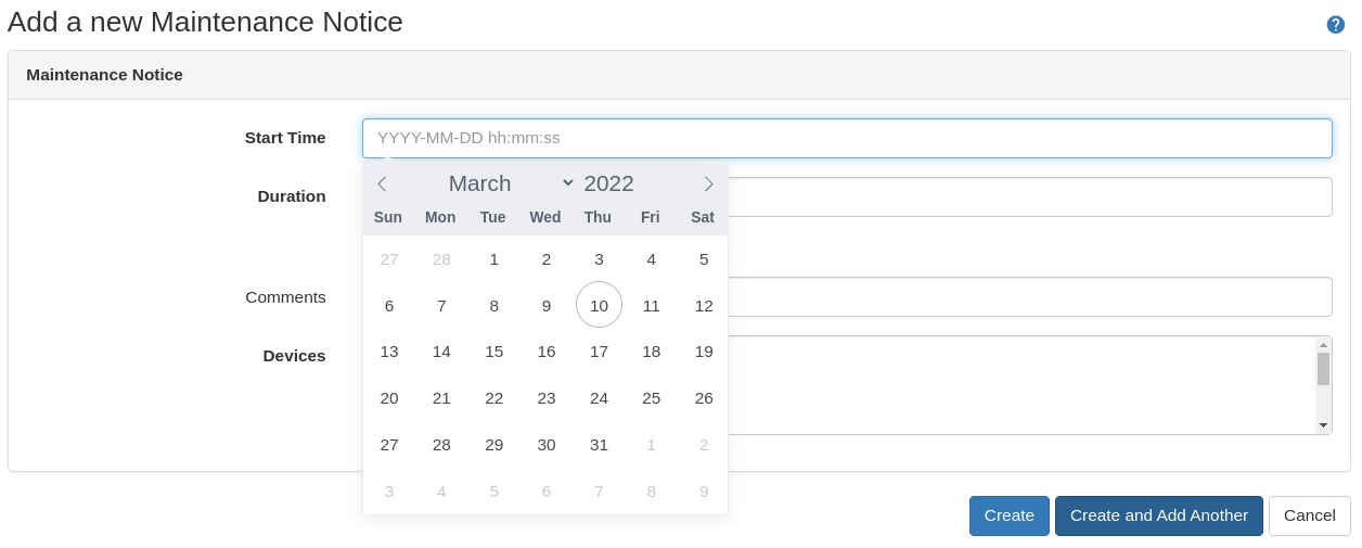 Screenshot: DateTimePicker