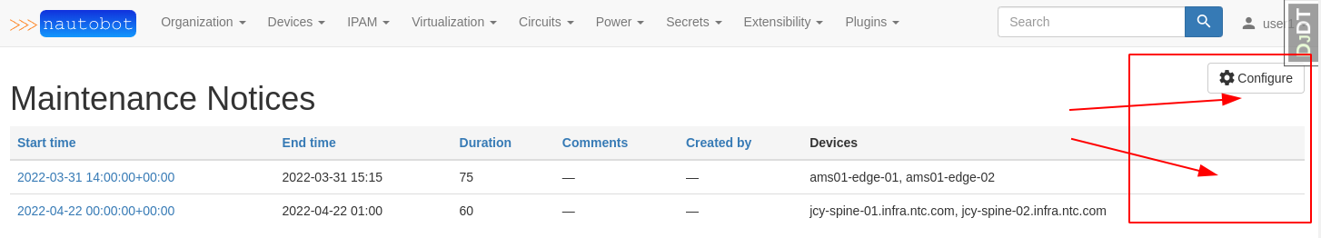 Screenshot: View Only List View