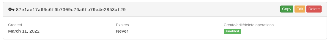Screenshot: Create New Token