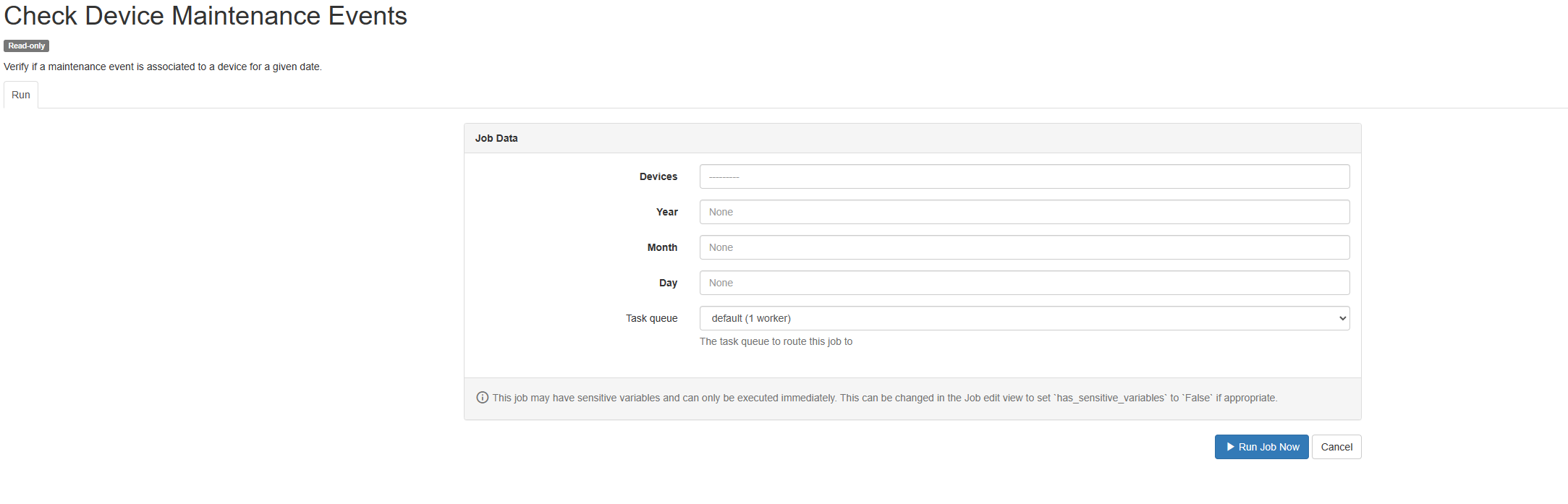 Screenshot: Event-jobs